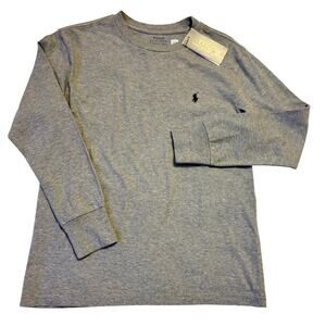 Polo Ralph Lauren Boys NEW Long Sleeve Shirt Size Small 8 Gray Preppy Old Money